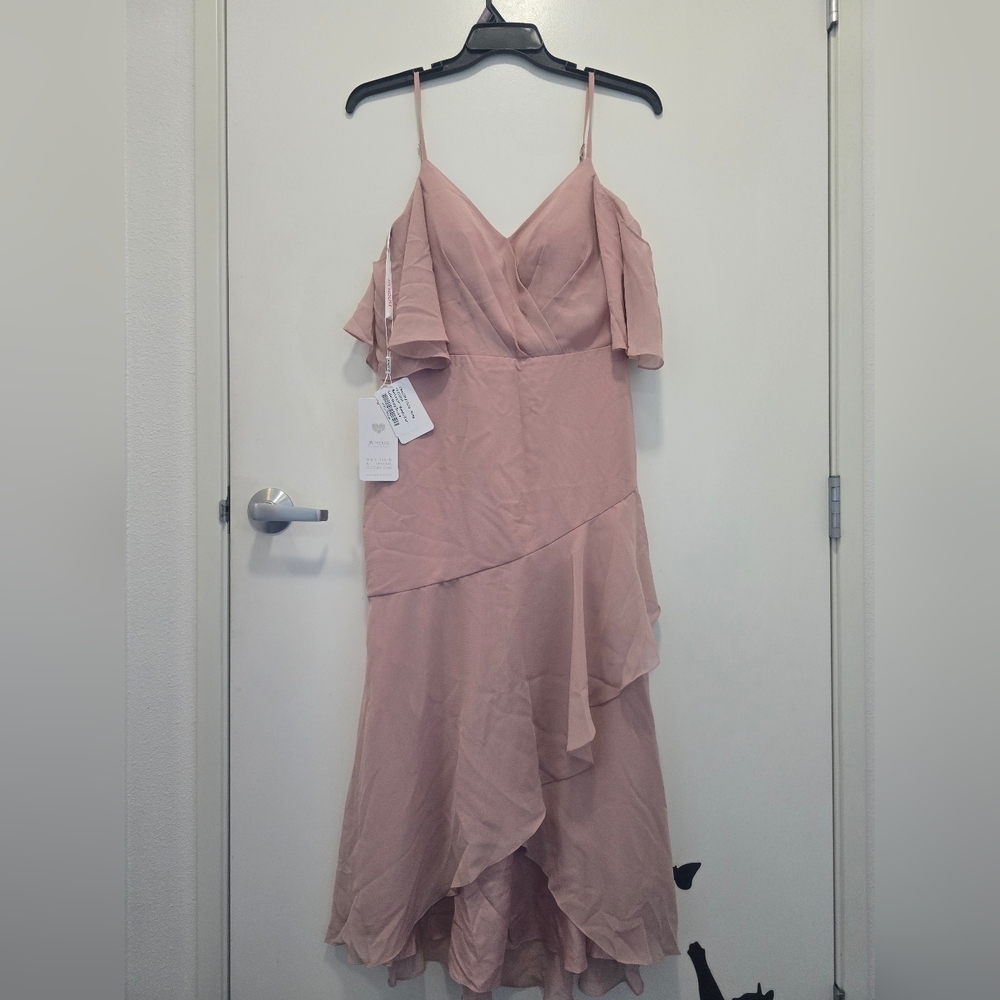 JJs House Blush Asymmetrical Dress